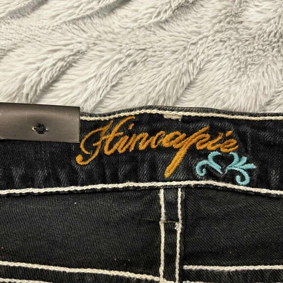 Hincapie Jeans Women 8 R Bootcut Dark Wash Stretch Denim Embroidered Western NWT - Picture 5 of 13